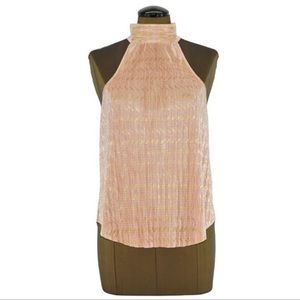 Anthropologie Pink Vickie Halter Top size small